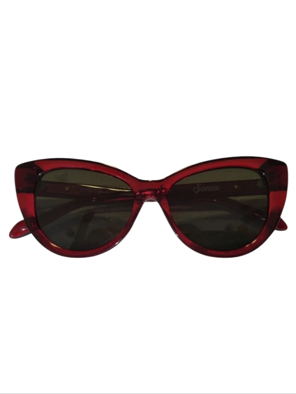 Sonix Kyoto Cat-Eye Sunglasses #500-2617-2010 in Crimson Red NWOT